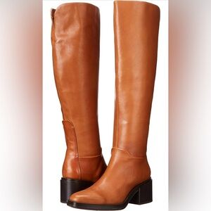 Franco Sarto Elegant Tan Over the Knee Boots size 5.5
